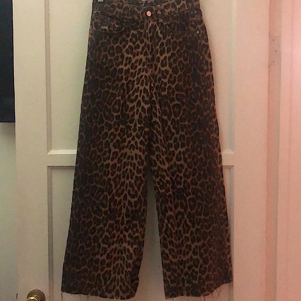 Cheetah flare pants